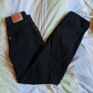 Levi's black straight leg jeans